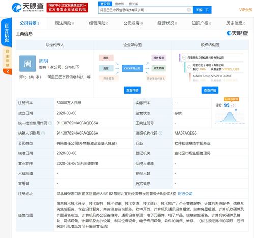 阿里巴巴成立注冊資本5億元全資子公司，聚焦計(jì)算機(jī)軟硬件領(lǐng)域